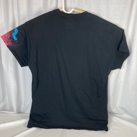 Nike Kyrie Irving T Shirt 1992 Colorful Swoosh 90s Black Colorful Pink Purple Ye - Picture 3 of 11